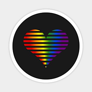 Striped LGBT Heart Magnet